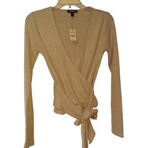 Express Women's Light Gray Long Sleeve Sweater - Size XS